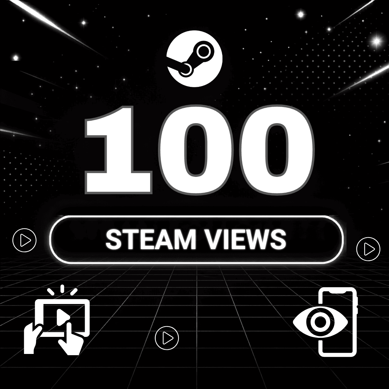 100 Steam Views